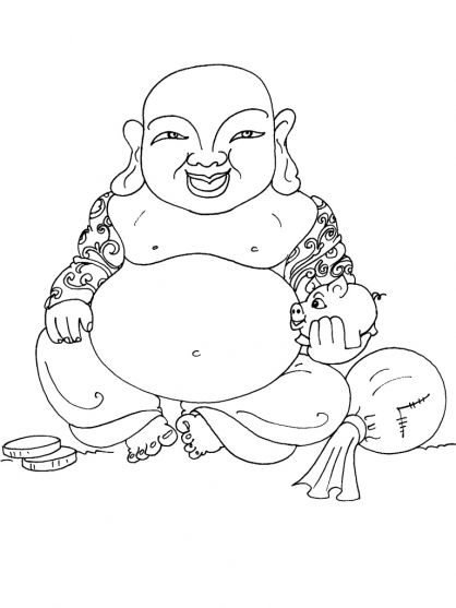 Раскраска: Мифология индуизма: Будда (Боги и богини) #89520 - Бесплатные раскраски для печати