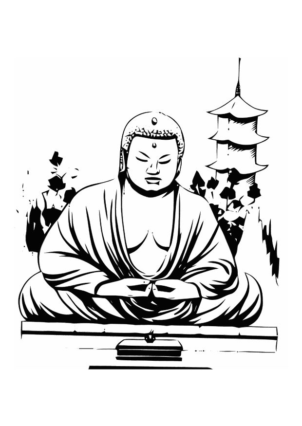 Раскраска: Мифология индуизма: Будда (Боги и богини) #89527 - Бесплатные раскраски для печати