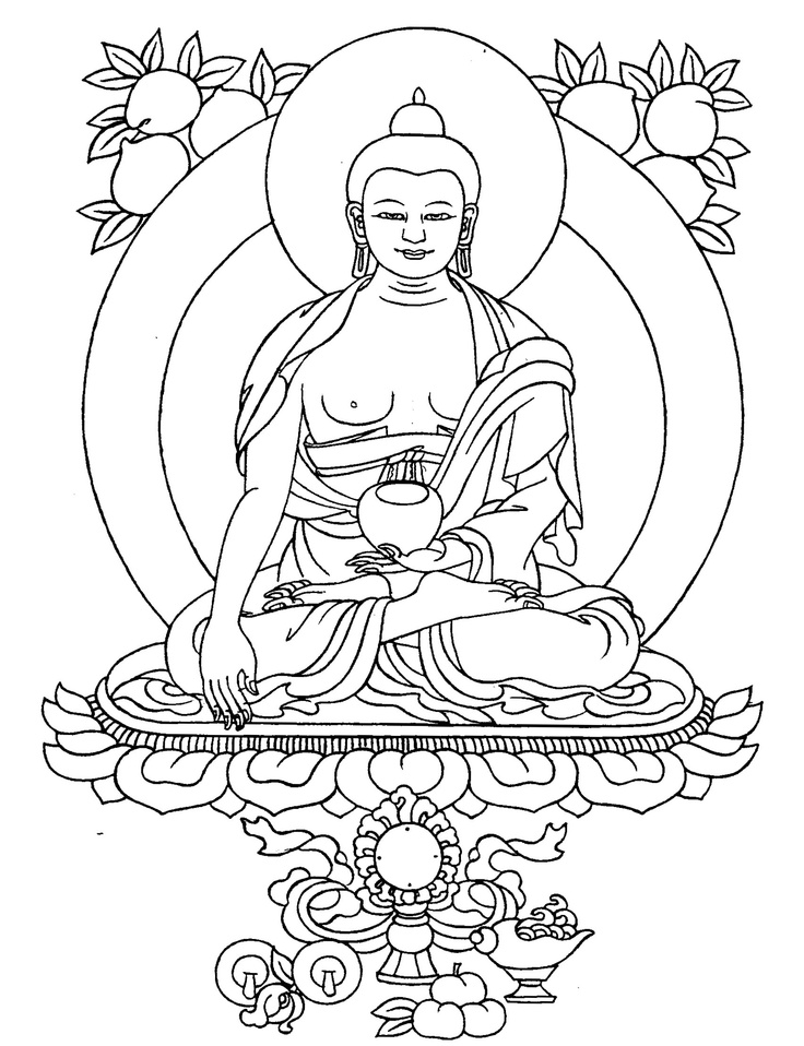 Раскраска: Мифология индуизма: Будда (Боги и богини) #89551 - Бесплатные раскраски для печати