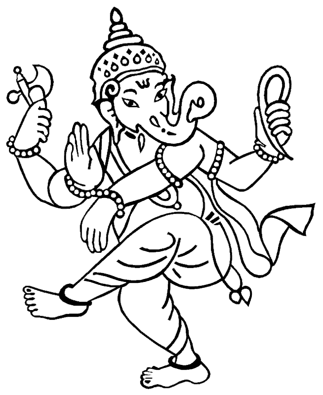 Раскраска: Индуистская мифология: Ганеш (Боги и богини) #96853 - Бесплатные раскраски для печати