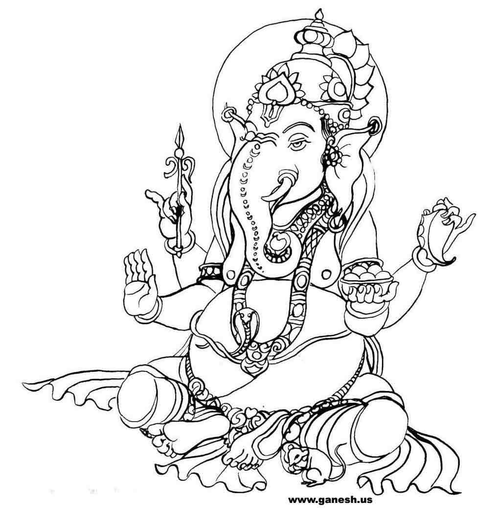 Раскраска: Индуистская мифология: Ганеш (Боги и богини) #96861 - Бесплатные раскраски для печати