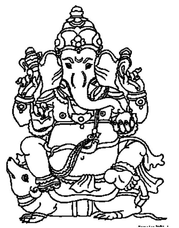 Раскраска: Индуистская мифология: Ганеш (Боги и богини) #96878 - Бесплатные раскраски для печати