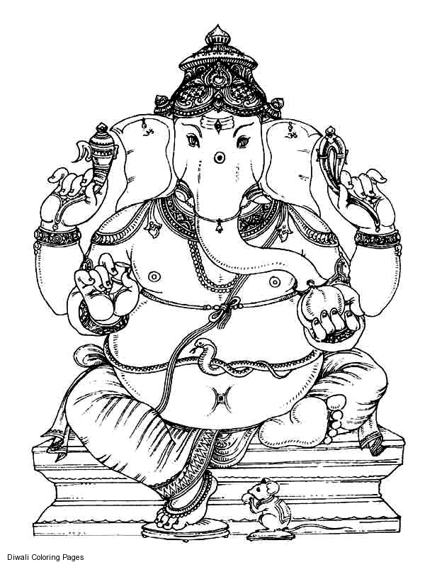 Раскраска: Индуистская мифология: Ганеш (Боги и богини) #96897 - Бесплатные раскраски для печати