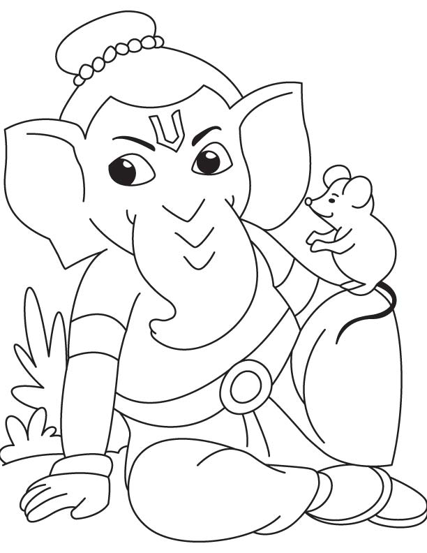 Раскраска: Индуистская мифология: Ганеш (Боги и богини) #96915 - Бесплатные раскраски для печати