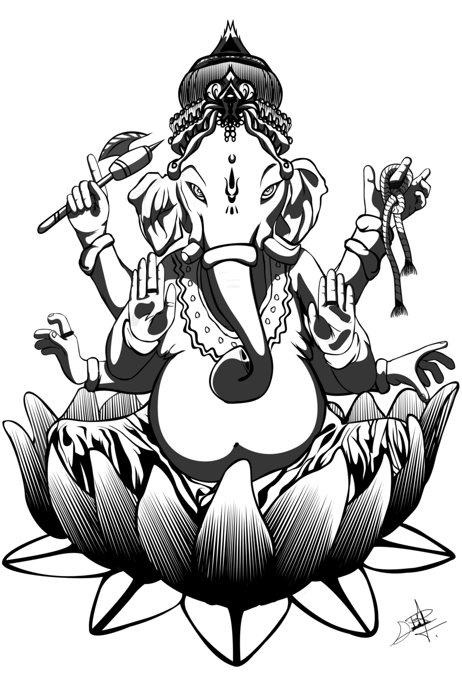 Раскраска: Индуистская мифология: Ганеш (Боги и богини) #97013 - Бесплатные раскраски для печати