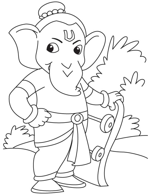 Раскраска: Индуистская мифология: Ганеш (Боги и богини) #97134 - Бесплатные раскраски для печати