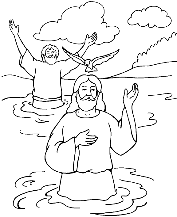Раскраска: крещение (Праздники и особые случаи) #57492 - Бесплатные раскраски для печати