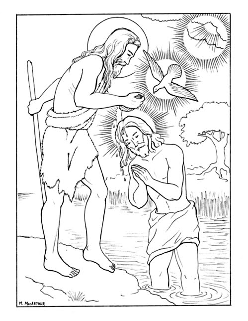 Раскраска: крещение (Праздники и особые случаи) #57496 - Бесплатные раскраски для печати