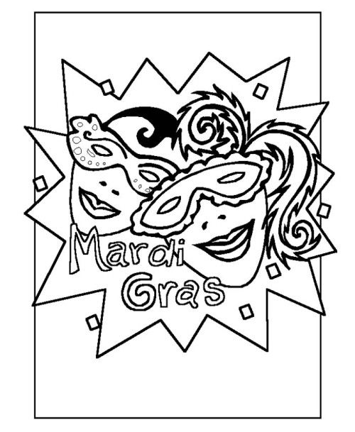 Раскраска: Марди Гра (Праздники и особые случаи) #60660 - Бесплатные раскраски для печати