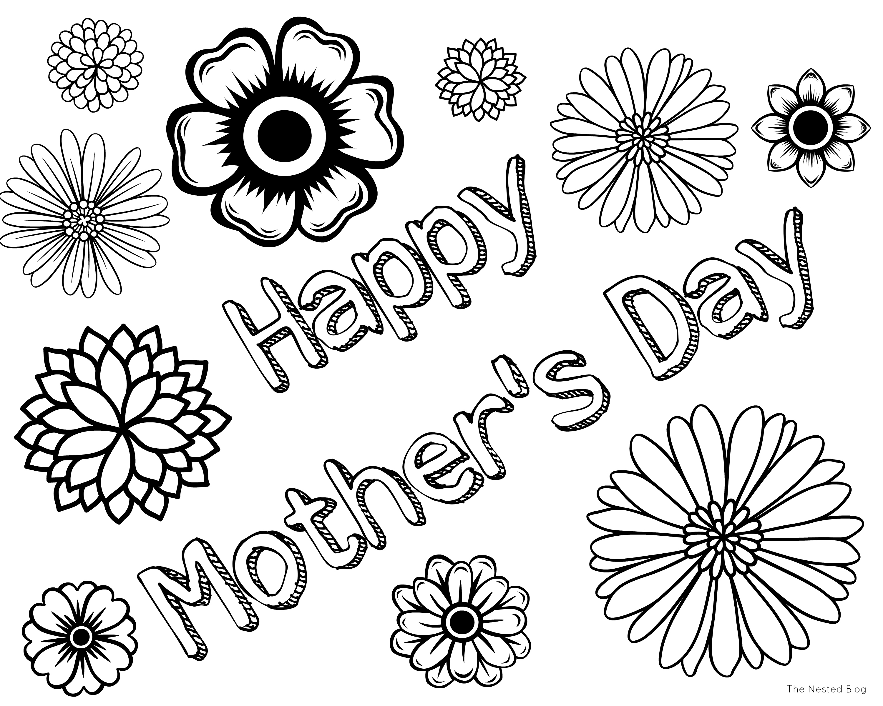 Раскраска: День матери (Праздники и особые случаи) #129764 - Бесплатные раскраски для печати