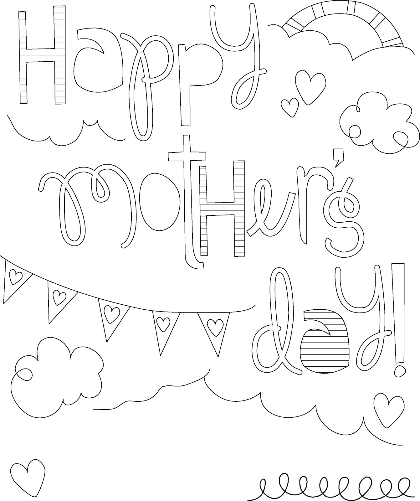 Раскраска: День матери (Праздники и особые случаи) #129882 - Бесплатные раскраски для печати