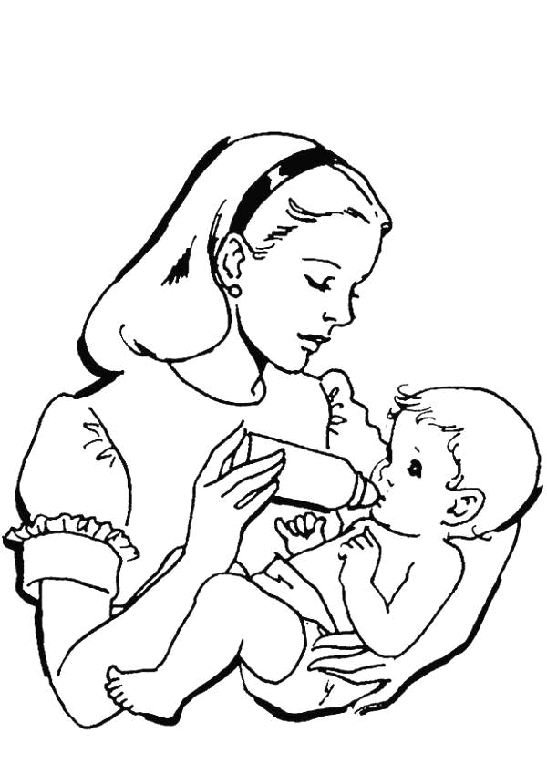 Раскраска: День матери (Праздники и особые случаи) #129994 - Бесплатные раскраски для печати