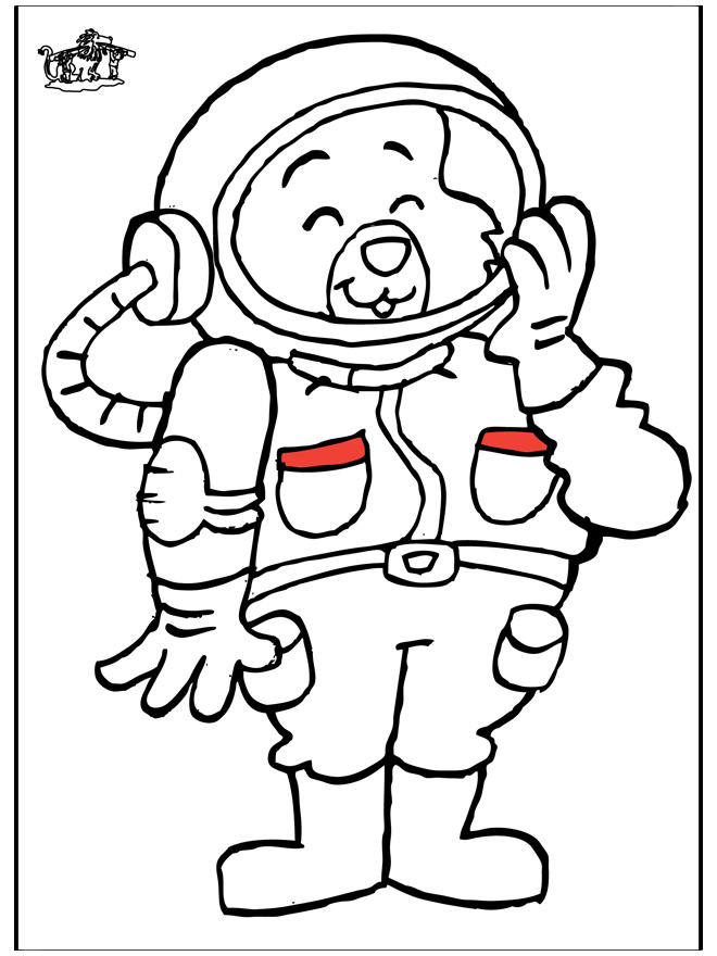 Раскраска: космонавт (Профессии и профессии) #87603 - Бесплатные раскраски для печати