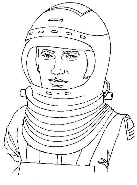 Раскраска: космонавт (Профессии и профессии) #87604 - Бесплатные раскраски для печати