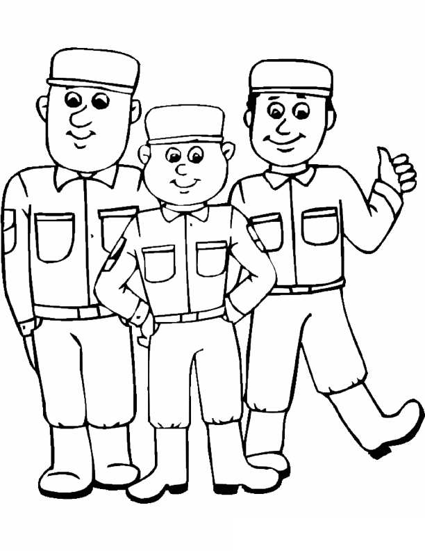 Раскраска: военные (Профессии и профессии) #102206 - Бесплатные раскраски для печати