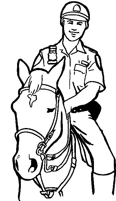 Раскраска: полицейский (Профессии и профессии) #105413 - Бесплатные раскраски для печати