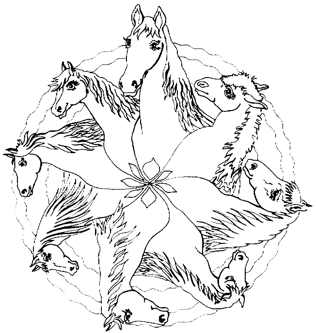 Раскраска: Мандала Животные (мандалы) #22720 - Бесплатные раскраски для печати