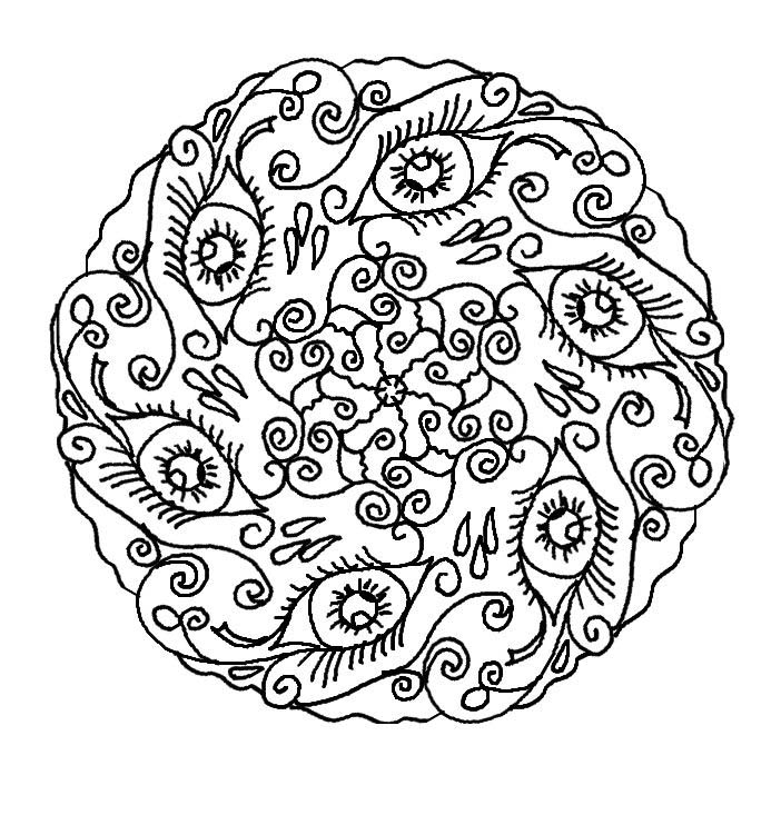 Раскраска: Цветы мандалы (мандалы) #117124 - Бесплатные раскраски для печати