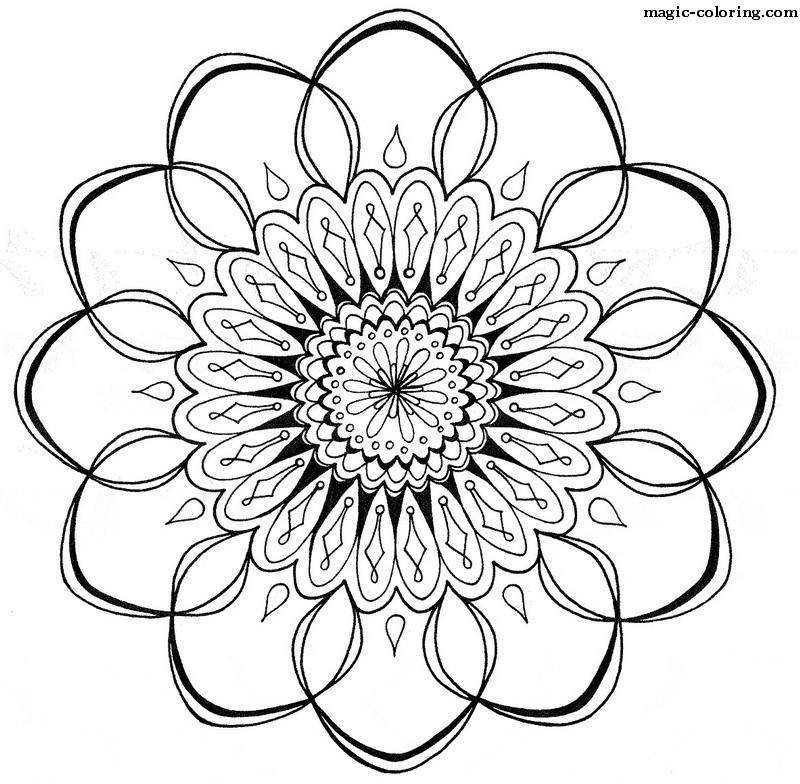 Раскраска: Цветы мандалы (мандалы) #117143 - Бесплатные раскраски для печати