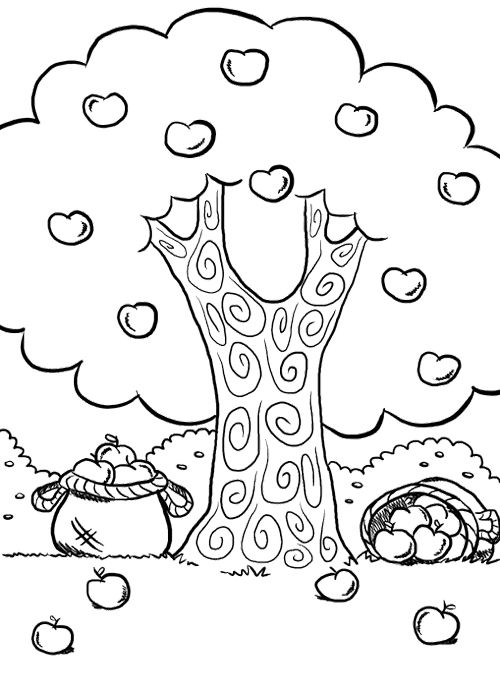 Раскраска: яблоко (природа) #163747 - Бесплатные раскраски для печати