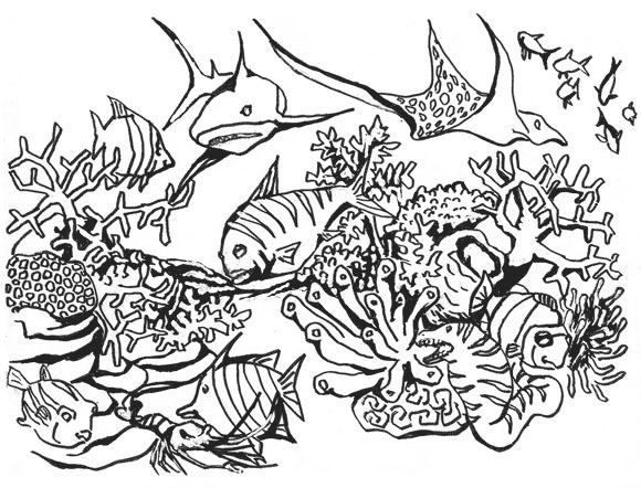 Раскраска: коралловый (природа) #162926 - Бесплатные раскраски для печати