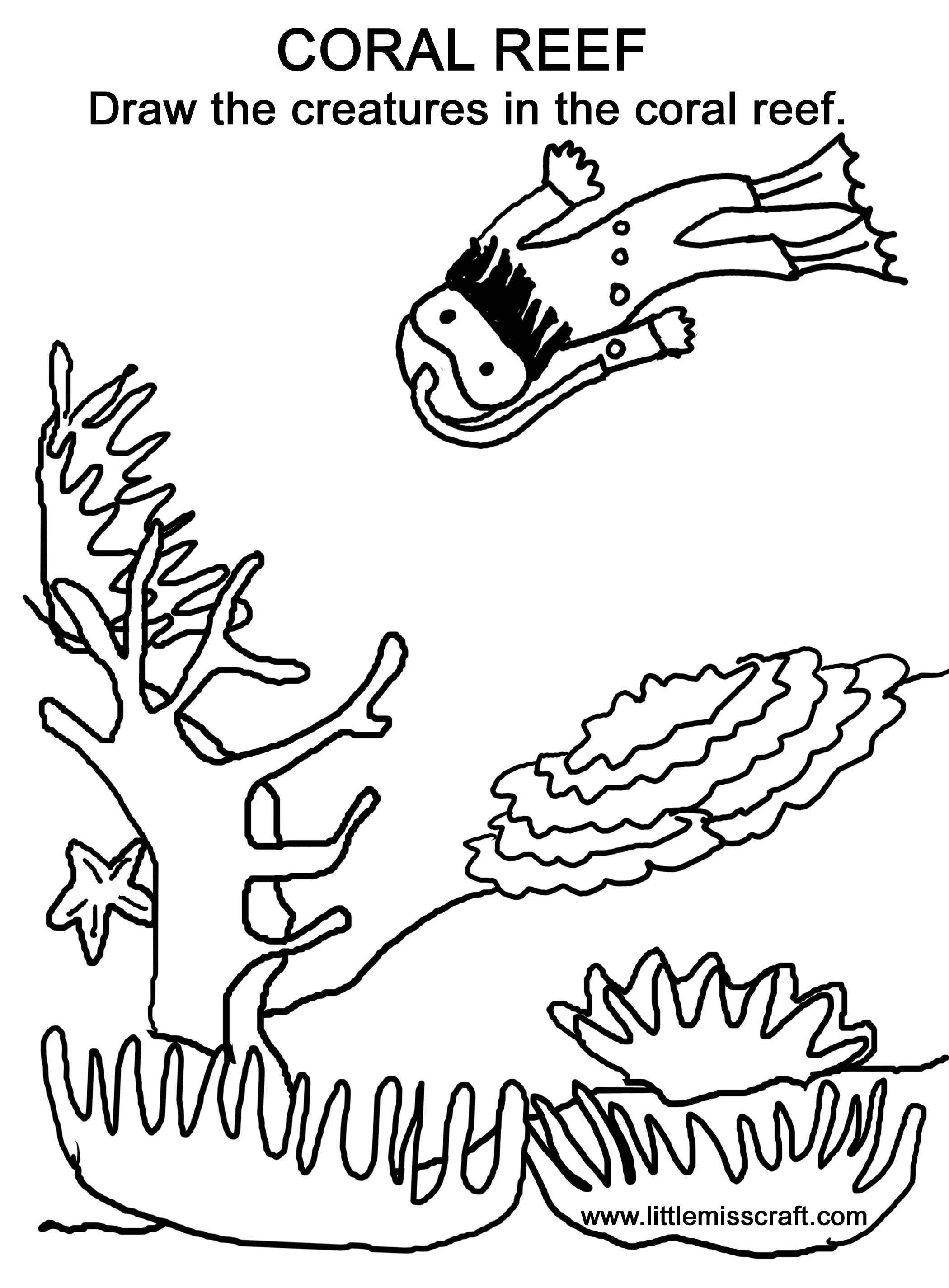Раскраска: коралловый (природа) #163009 - Бесплатные раскраски для печати
