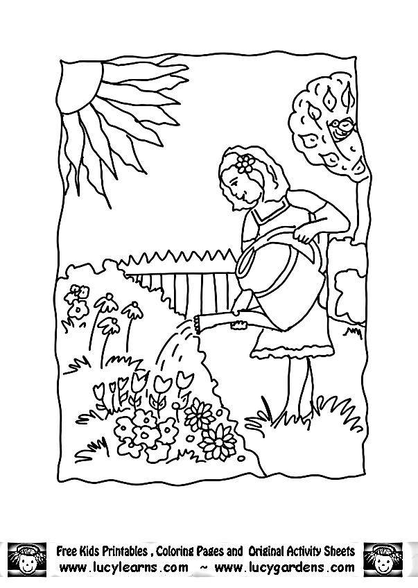 Раскраска: сад (природа) #166480 - Бесплатные раскраски для печати