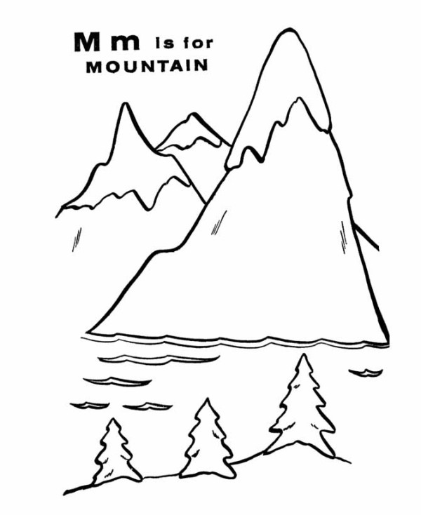 Раскраска: гора (природа) #156689 - Бесплатные раскраски для печати