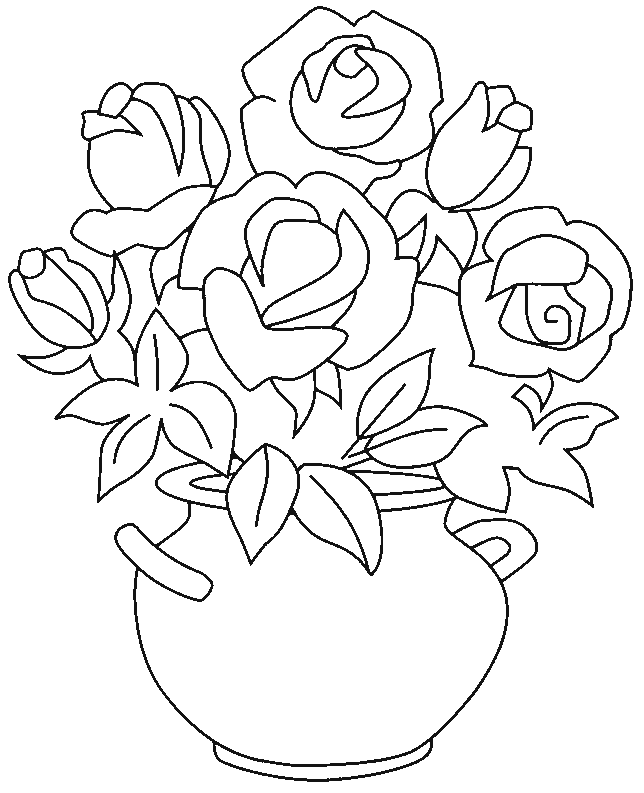 Раскраска: розы (природа) #161887 - Бесплатные раскраски для печати