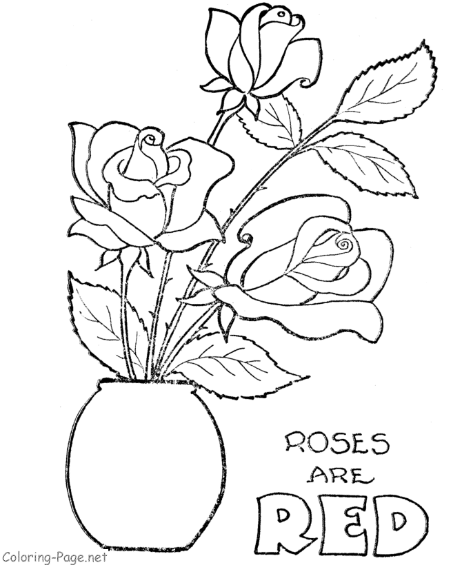 Раскраска: розы (природа) #161924 - Бесплатные раскраски для печати