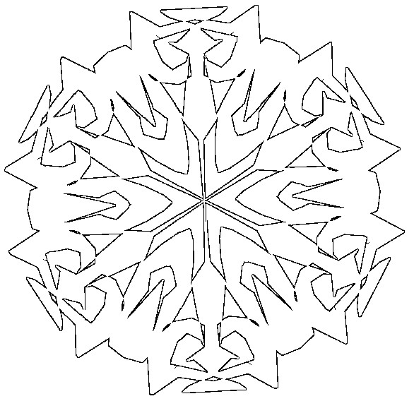 Раскраска: снежинка (природа) #160510 - Бесплатные раскраски для печати