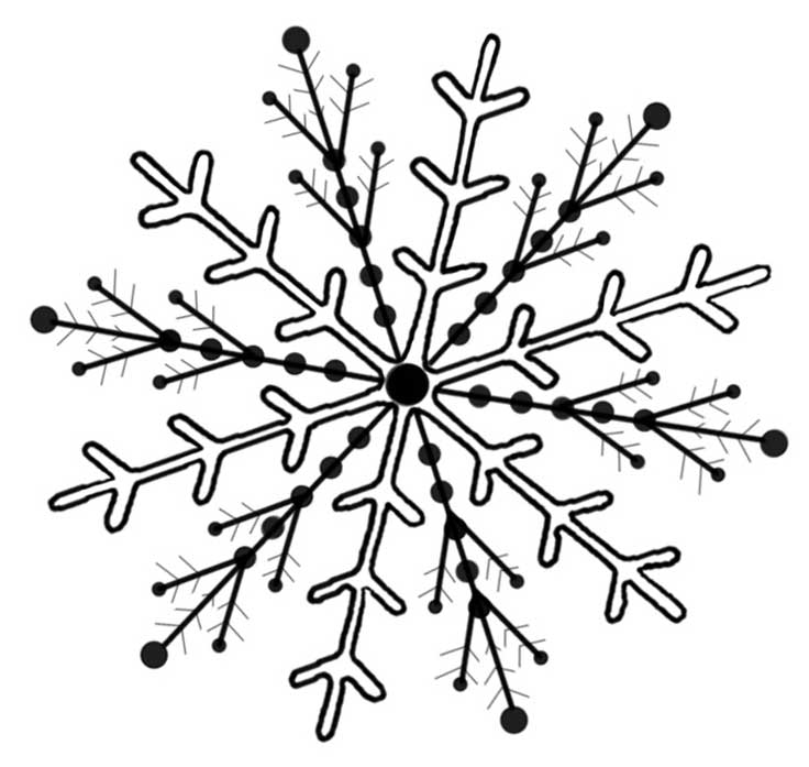 Раскраска: снежинка (природа) #160596 - Бесплатные раскраски для печати