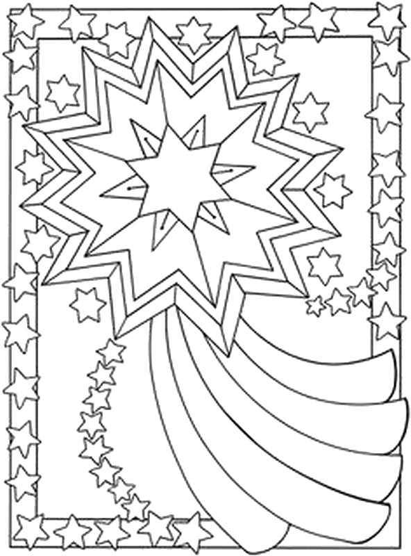 Раскраска: звезда (природа) #155959 - Бесплатные раскраски для печати