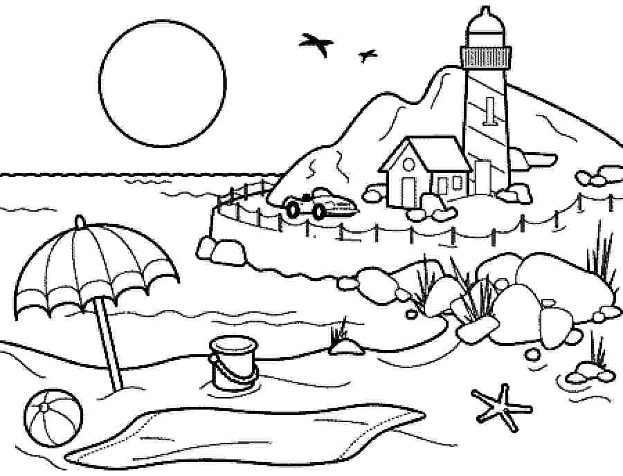 Раскраска: Летний сезон (природа) #165390 - Бесплатные раскраски для печати