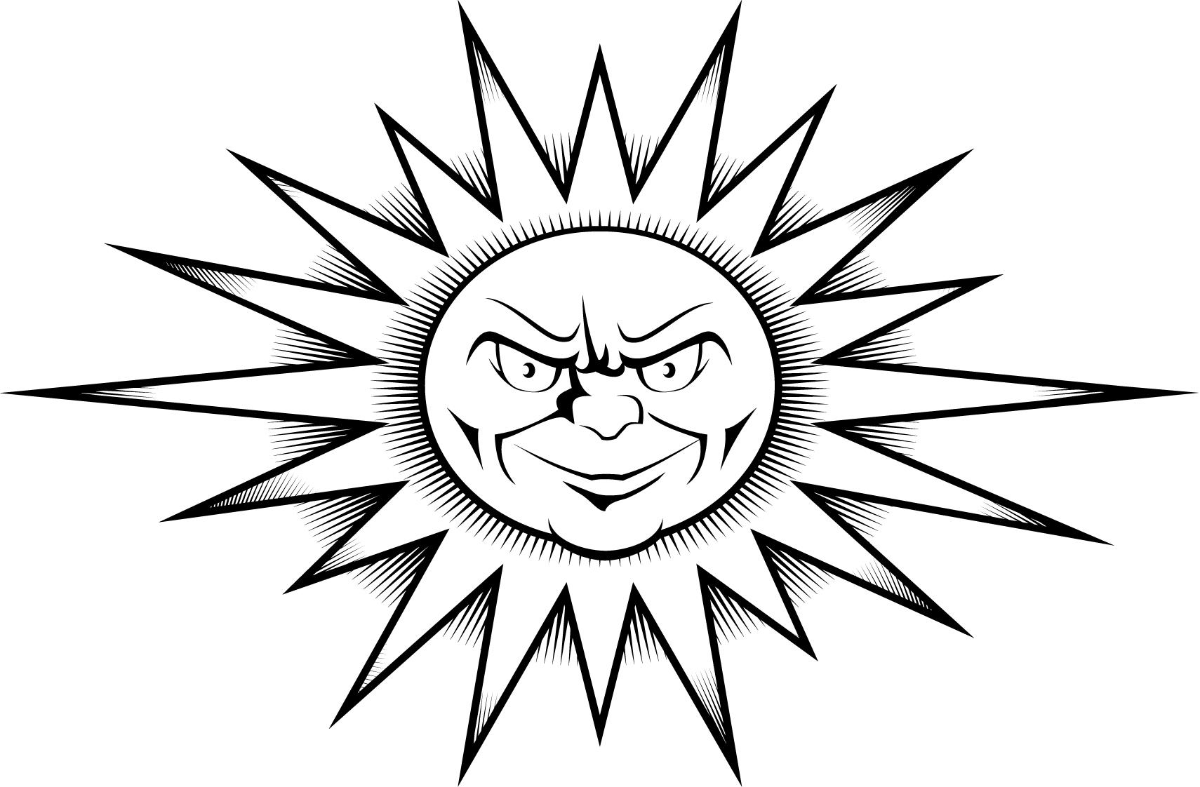 Раскраска: солнце (природа) #158136 - Бесплатные раскраски для печати