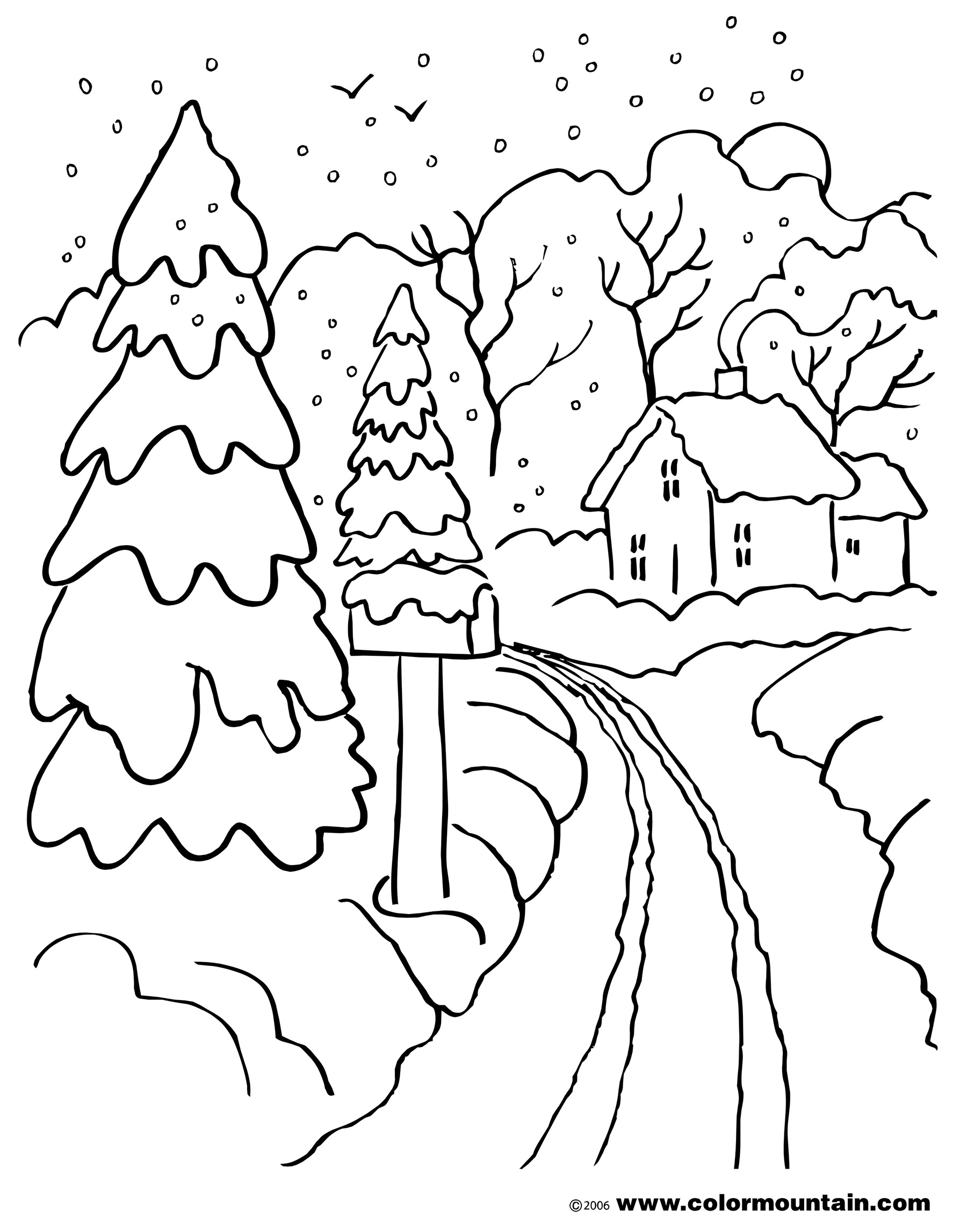 Раскраска: Зимний сезон (природа) #164512 - Бесплатные раскраски для печати
