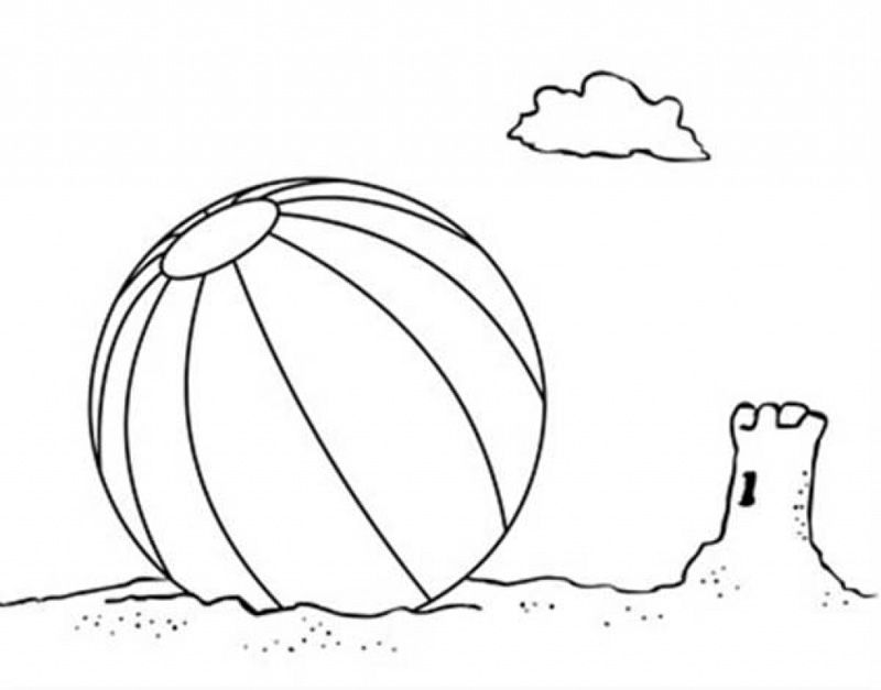 Раскраска: Пляжный мяч (объекты) #169206 - Бесплатные раскраски для печати