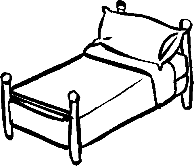 Раскраска: кровать (объекты) #168109 - Бесплатные раскраски для печати