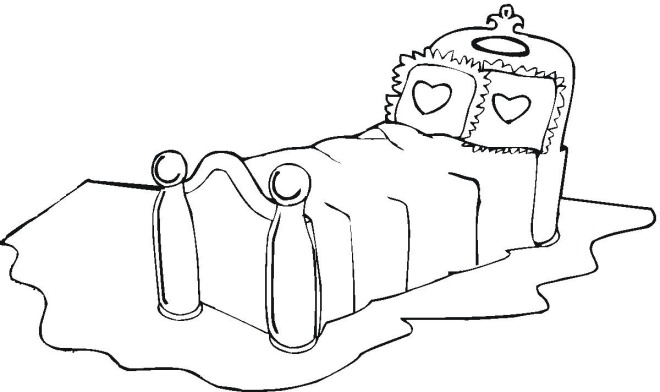 Раскраска: кровать (объекты) #168116 - Бесплатные раскраски для печати