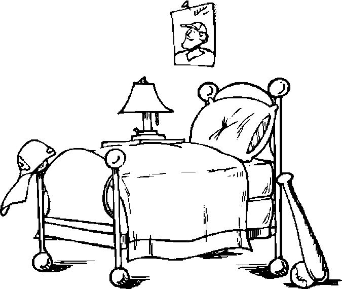 Раскраска: кровать (объекты) #168146 - Бесплатные раскраски для печати