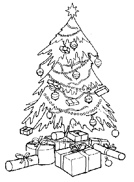 Раскраска: Новогодняя елка (объекты) #167461 - Бесплатные раскраски для печати