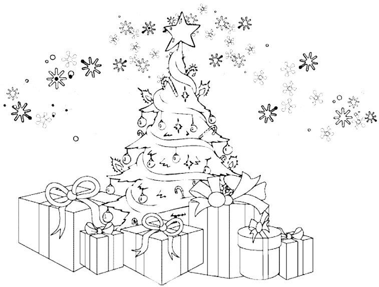 Раскраска: Новогодняя елка (объекты) #167547 - Бесплатные раскраски для печати
