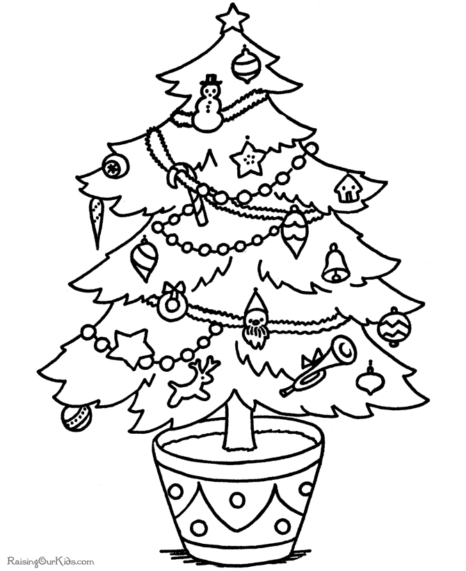 Раскраска: Новогодняя елка (объекты) #167574 - Бесплатные раскраски для печати