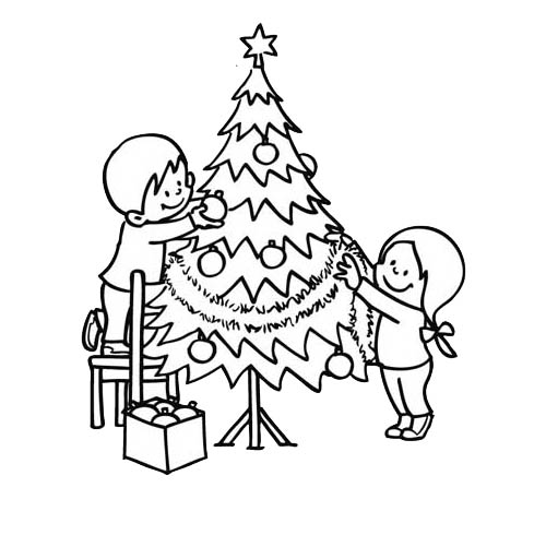 Раскраска: Новогодняя елка (объекты) #167583 - Бесплатные раскраски для печати