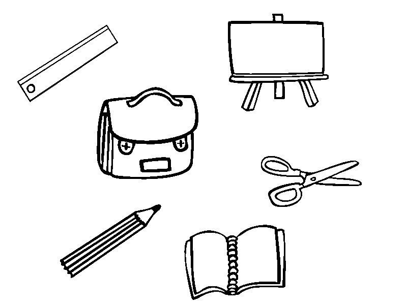 Раскраска: Школьный материал (объекты) #118263 - Бесплатные раскраски для печати