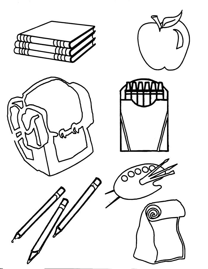 Раскраска: Школьный материал (объекты) #118265 - Бесплатные раскраски для печати