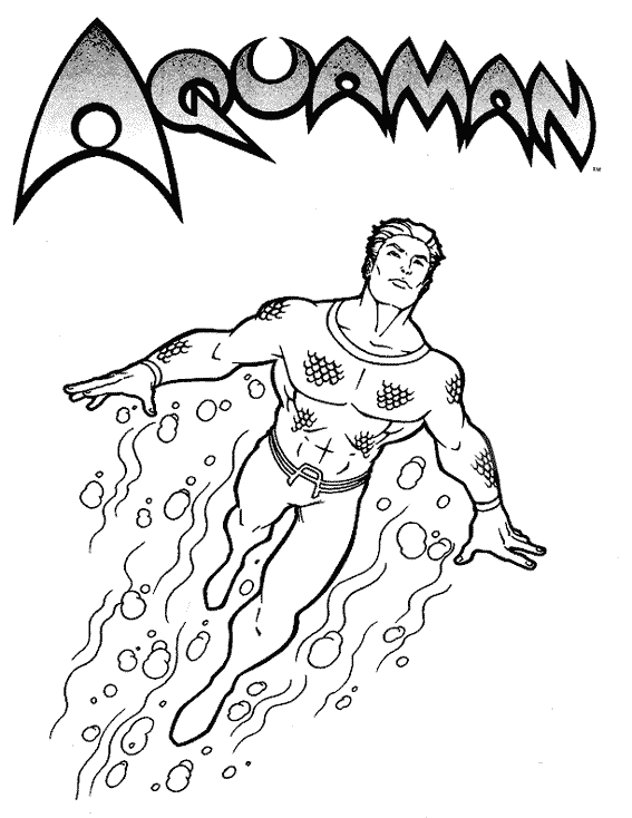 Раскраска: Аквамэн (Супер герой) #84970 - Бесплатные раскраски для печати