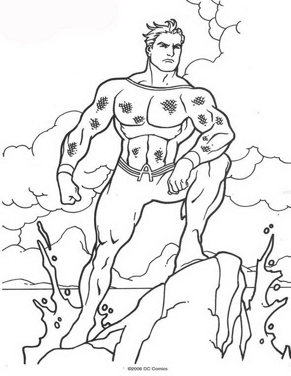 Раскраска: Аквамэн (Супер герой) #85028 - Бесплатные раскраски для печати