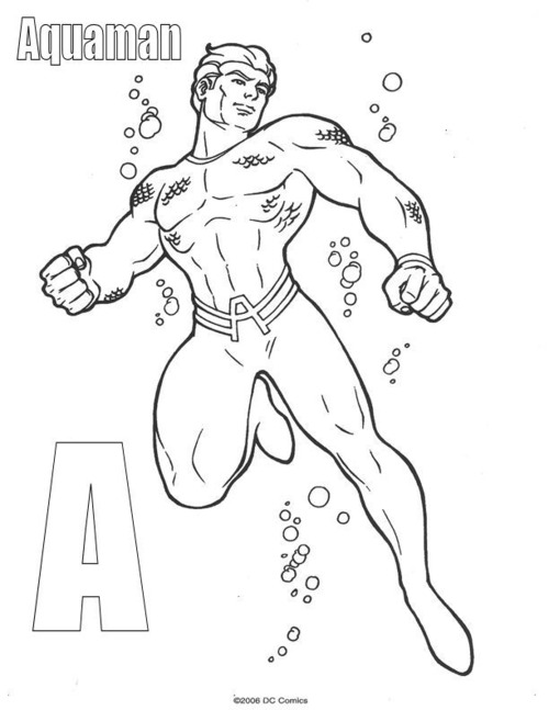Раскраска: Аквамэн (Супер герой) #85165 - Бесплатные раскраски для печати