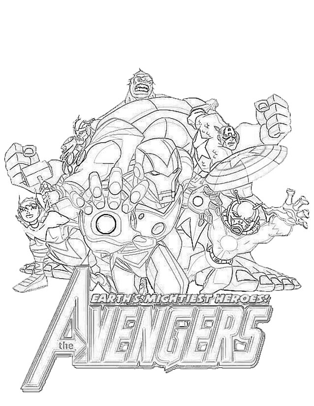 Раскраска: Мстители (Супер герой) #74041 - Бесплатные раскраски для печати